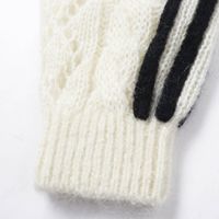 成色極佳 ◎ GUCCI x adidas 721504 馬海毛三葉草刺繡針織長褲 白色 黑色 XXS 碼 義大利製 正品 女款