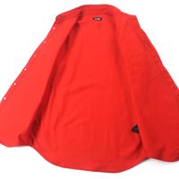 成色極佳 ▼ RAF SIMONS SIMONS 19AW 192-241 CARRY OVER 修身牛仔襯衫 100% 棉 皮革貼片 Logo 紐扣 長袖襯衫夾克REDS 碼 意大利製造 男士
