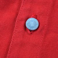 成色極佳 ▼ RAF SIMONS SIMONS 19AW 192-241 CARRY OVER 修身牛仔襯衫 100% 棉 皮革貼片 Logo 紐扣 長袖襯衫夾克REDS 碼 意大利製造 男士