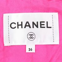 全新 △CHANEL P70041 Coco Mark 金色羈扣棉質斜紋軟呢顏色外套 粉紅色 36碼 法國製造 正品 女款