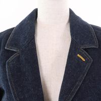 成色極佳☆香奈兒復古100%純棉牛仔外套，靛藍色，女款尺寸約M，法國製造，國產正品。