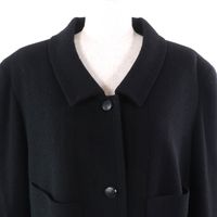 全新 △CHANEL 復古 98A P11506 羊毛粗花呢外套和裙子套裝，帶有 Coco Mark 紐扣，黑色，罕見的大號 48，意大利製造，女款。