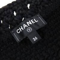 全新 △CHANEL 21P P70500 100% 純棉 Coco Mark 連結短版針織開襟衫 黑色 36 號 附防塵袋 義大利製 正品女士