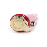 全新 △MONTBLANC116068 繆斯Muse瑪麗蓮夢露特別版 珍珠點綴旋轉原子筆RED金款。書寫流暢。附筆盒。男女皆宜。 ◎