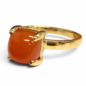 Mint condition □ TIFFANY&Co. Tiffany 750 Chalcedony Sugar Stack Ring, Yellow Gold, Size JP 13 (approx.), Weight 3.62g, Women's
