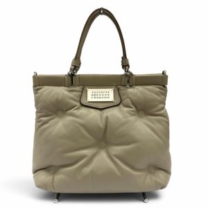 Excellent condition☆ Maison Margiela 11 S56WD0133 GLAM SLAM SHOPPING SMALL tote bag, leather, gray, made in Italy, women's, with dust bag.