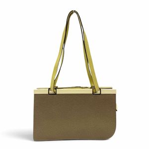Excellent condition☆Valextra N504508 Leather Handbag Tote Bag Beige Yellow Ivory Made in Italy Women's
