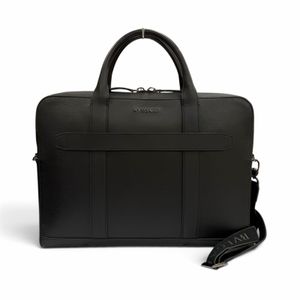 成色極佳 ▼BVLGARI291917 男士真皮兩用商務包/公事包 黑色 男士款，附防塵袋。原價：¥462,000