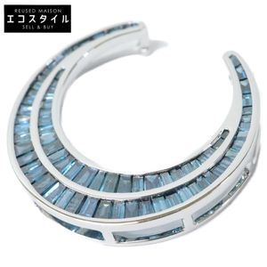 GS TWE K18WG Blue Diamond (Treat) 0.80ct Horseshoe Ring (Like New) [Pre-owned]