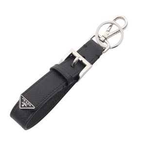 【중고】 Prada PRADA 키홀더/키링 SAFFIANO 2PP186 블랙 사피아노 레더 트라이앵글 로고 키링 여성용 Used A