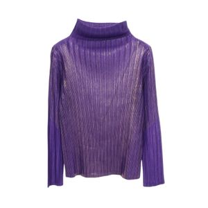 [중고] PLEATS PLEASE ISSEY MIYAKE 플리츠 하이넥 티셔츠/커트소 여성용 Used A