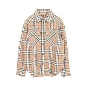 [Used] Burberry Nova Check Long-Sleeve Shirt 8108014 Beige Cotton Fabric Long-Sleeve Shirt Men's Used A