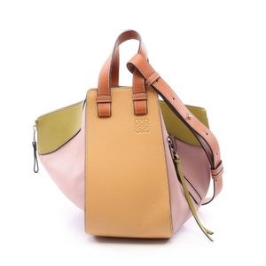 [중고] LOEWE 핸드백 HAMMOCK SMALL 2WAY 브라운/라이트 베이지/핑크 레더 핸드백 스몰 여성용 Used A