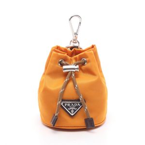 [중고] Prada PRADA 참 Re-Nylon 미니 파우치형 2TT202 오렌지/브라운 나일론 레더 스피드락 백 참 여성용 Used A