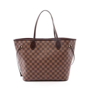 [Used] LOUIS VUITTON Neverfull MM Tote Bag, Damier Ebene, N51105, PVC Coated Canvas, Leather, Women's, Used A
