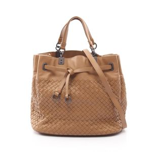 【二手】BOTTEGA VENETA 手提包 Intrecciato 2WAY 棕色 皮革 Intrecciato 2way 托特包 女士 Used A