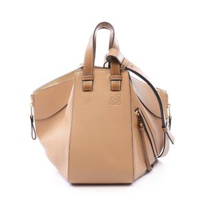 【중고】 LOEWE 핸드가방 HAMMOCK SMALL 2WAY 베이지/브라운 레더 핸드가방 스몰 여성용 Used B