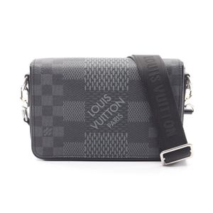 [중고] LOUIS VUITTON 스튜디오 메신저 다미에 그라파이트 3D N50013 PVC 코팅 캔버스 레더 숄더백