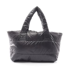 [Used] Chanel Coco Cocoon MM Tote Bag, Black Nylon, Women's, Used A