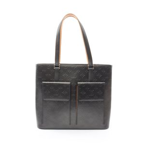 [Used] Louis LOUIS VUITTON Wilwood Monogram Mat Tote Bag, Noir, M55102, Noir Leather, Women's, Used A