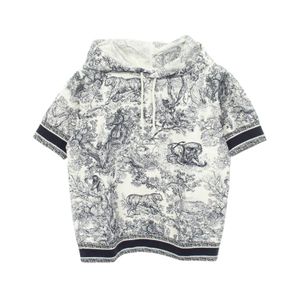 【二手】迪奧 (Dior) Toile de Jouy 刺繡短袖棉連帽衫（女士） - 二手 A