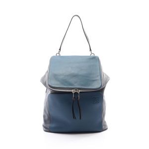 [중고] LOEWE GOYA 백팩 블루/그레이/블랙 레더 유니섹스 Used B