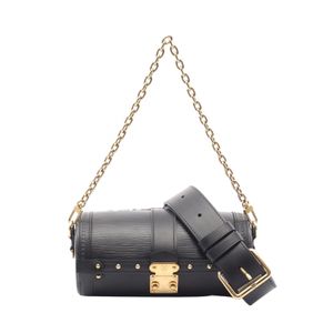 [중고] LOUIS VUITTON 손가방 파피용 트렁크 M58655 누아르 레더 파피용 트렁크 여성용 Used A