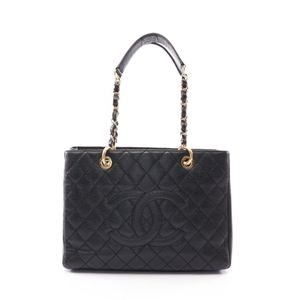 [Used] Chanel CHANEL Tote Bag Matelassé Grand Shopping GST Black Caviar Skin (Grained Calf) GST Chain Tote Women's Used B