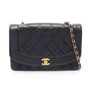 [중고] Chanel 샤넬 숄더백 마틀라세 다이애나 플랩 01165 블랙 램스킨(양가죽) 마틀라세 다이애나 체인 숄더백 여성용
