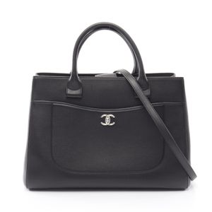 [Pre-owned] Chanel Neo Executive Tote Large 2-Way Tote Bag A69931 Black Caviar Skin (Grained Calfskin) Neo Executive Large Shopping Bag