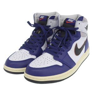 Unused ▲NIKE DZ5485-100 AIR JORDAN 1 RETRO HIGH OG Air Jordan 1 Rare Air Leather High-Top Sneakers Royal Blue Size 27 Men's