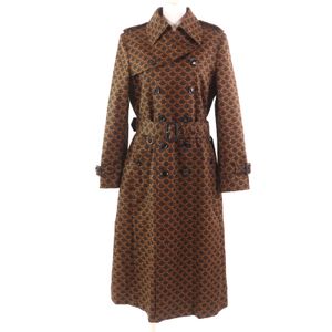 Mint condition ☆ CELINE 2M398267M 100% Cotton Triomphe Pattern Trench Coat Braun 40 Comes with hanger and garment bag Made in France Authentic Women's