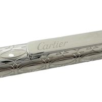 全新 ▲ 卡地CartierC de Cartier Happy Birthday 2C 裝飾旋轉原子筆，銀色，附筆盒，法國製造，男士