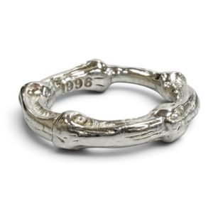 Mint Condition ★ TIFFANY&Co. Tiffany & Co. JP Size 5 (approx.) 925 Sterling Silver Bamboo Ring, Rare Size, 1996 Model, Silver, Weight 4.88g, Women's