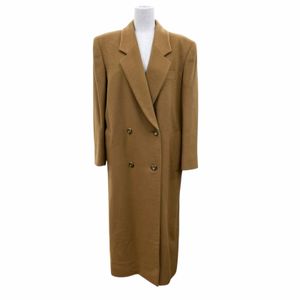 Excellent condition☆Burberrys vintage 100% wool cashmere long double-breasted Braun , brown, size 11, women's.