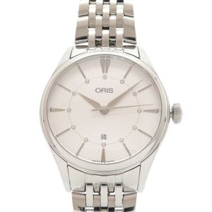 สภาพเหมือนใหม่ โอริส Artelier อาร์ทิเลียร์ เดท ไดมอนด์ 01 561 7724 4051 SS สีเงิน นาฬิกาข้อมือแบบอนาล็อก ออโตเมติก 0121【มือสอง】ORIS