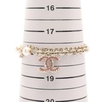 【중고】 Chanel 샤넬 팔찌 코코 마크 GP(골드 도금) 팔찌 여성용 Used A