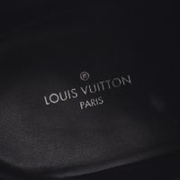 [중고] LOUIS VUITTON 랩소디 라인 숏 부츠 블랙 레더 PVC 코팅 캔버스 여성용