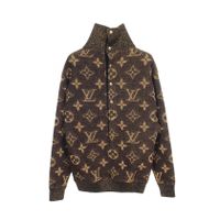 【중고】 LOUIS VUITTON 루이비통 루렉스 모노그램 하이넥 니트/스웨터 RW221W IS5 FMKL03 울 니트 여성용 미사용