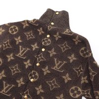 【중고】 LOUIS VUITTON 루이비통 루렉스 모노그램 하이넥 니트/스웨터 RW221W IS5 FMKL03 울 니트 여성용 미사용