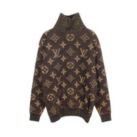 【중고】 LOUIS VUITTON 루이비통 루렉스 모노그램 하이넥 니트/스웨터 RW221W IS5 FMKL03 울 니트 여성용 미사용