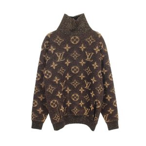 【二手】LOUIS VUITTONLurex Monogram 高領針織衫 RW221W IS5 FMKL03 羊毛針織女款全新未使用