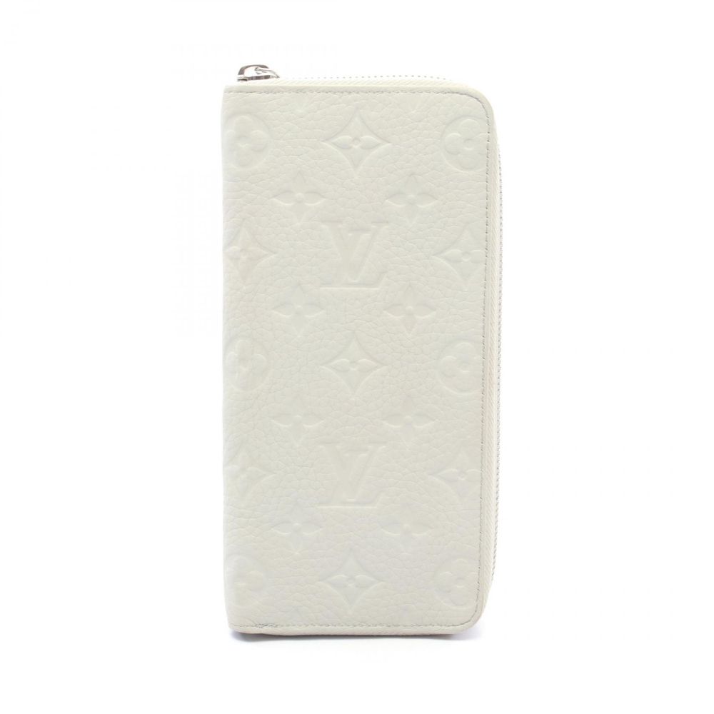 【중고】 LOUIS VUITTON 라운드 장지갑 지피 월렛 버티컬 M82597 그리 미네랄 레더 지피 월렛 버티컬
