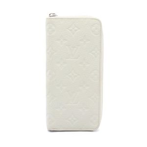 【중고】 LOUIS VUITTON 라운드 장지갑 지피 월렛 버티컬 M82597 그리 미네랄 레더 지피 월렛 버티컬
