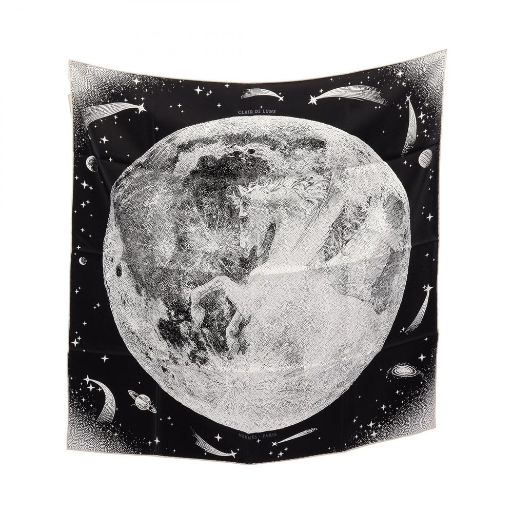 [중고] Hermes 에르메스 스카프 까레 70 CLAIR DE LUNE 실크 반다나/스카프 여성용 미사용