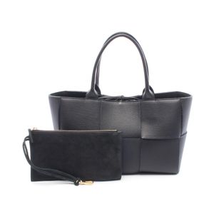 [Used] Bottega Veneta Small BOTTEGA VENETA Tote Bag, Black Leather, Women's, Used A