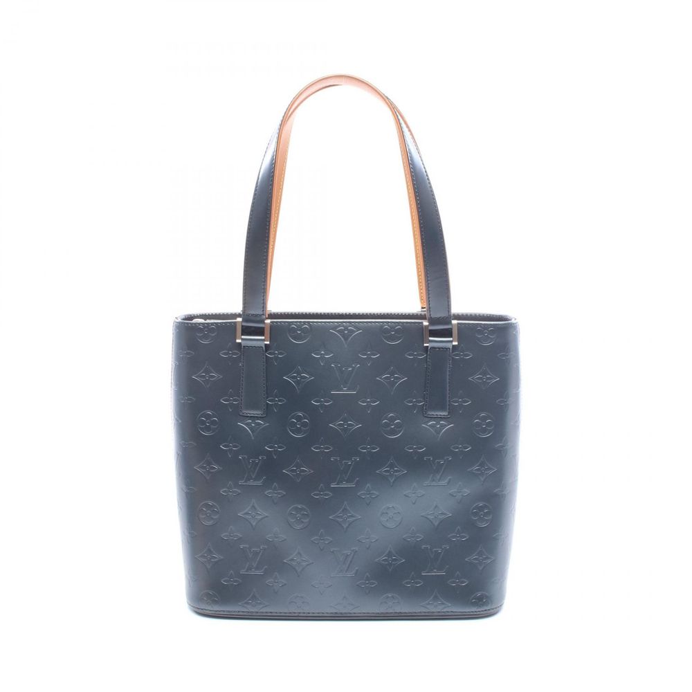 [중고] LOUIS VUITTON 스톡턴 M55115 블루 레더 손가방 여성용 Used A