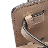 [중고] LOEWE 해먹백 드로스트링 미니 2WAY 손가방 베이지 레더 여성용 Used A