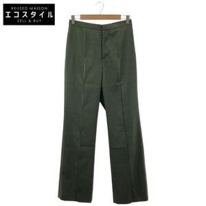Le Ciel Bleu 25SS 卡其色開衩透視修身喇叭褲 36碼 [二手]