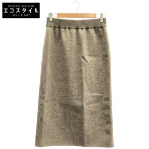 Depres 22-05-24-05301 米色羊絨混紡淺色雙面絨毛 I 字裙 36 號 [二手]